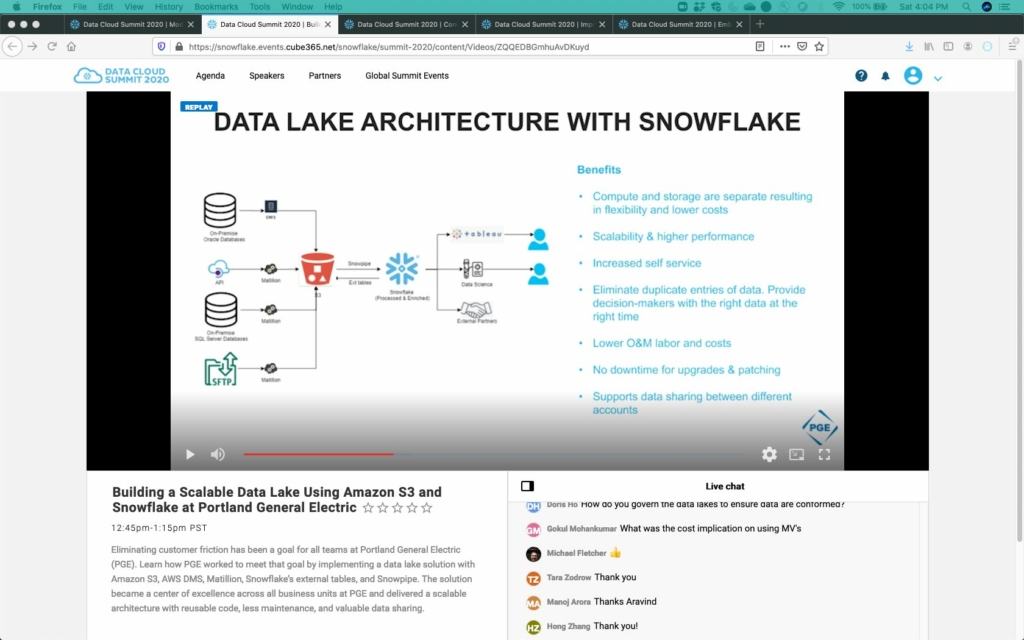 Building Scalable Data Lake On Snowflake Pge