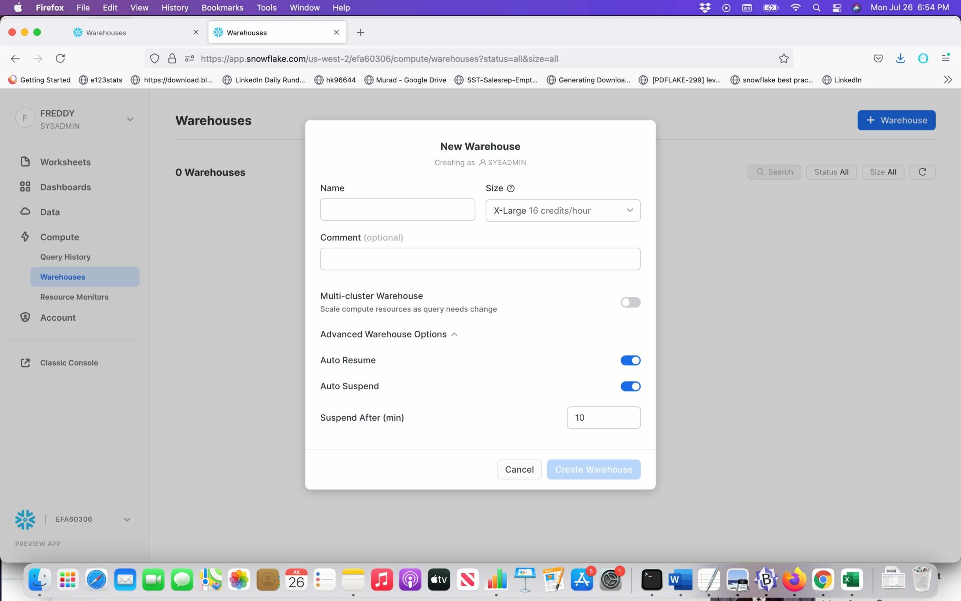 Snowflake create warehouse defaults snowflake solutions